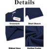 imageCOOFANDY Mens Knit T Shirt Short Sleeve Crewneck Casual Vintage TShirts Summer Twist Knitted Pullover TeeNavy Blue