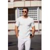 imageCOOFANDY Mens Knit T Shirt Short Sleeve Crewneck Casual Vintage TShirts Summer Twist Knitted Pullover TeeWhite