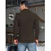 imageCOOFANDY Mens Shawl Collar Pullover Sweater Casual Slim Fit Button Textured Knit SweatersBrown