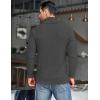 imageCOOFANDY Mens Shawl Collar Pullover Sweater Casual Slim Fit Button Textured Knit SweatersDark Grey