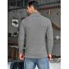 imageCOOFANDY Mens Shawl Collar Pullover Sweater Casual Slim Fit Button Textured Knit SweatersGrey