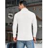 imageCOOFANDY Mens Shawl Collar Pullover Sweater Casual Slim Fit Button Textured Knit SweatersWhite