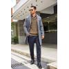 imageCOOFANDY Mens Shawl Collar Sweaters VNeck Relaxed Fit Cable PulloversLight Brown