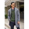 imageCOOFANDY Mens Shawl Collar Sweaters VNeck Relaxed Fit Cable PulloversOlive