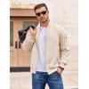 imageCOOFANDY Men Bomber Jacket Lightweight Casual Windbreaker Zip Up Coat Fashion Stylish Fall Jackets with PocketBeige