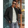 imageCOOFANDY Men Bomber Jacket Lightweight Casual Windbreaker Zip Up Coat Fashion Stylish Fall Jackets with PocketBlack
