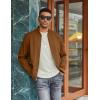 imageCOOFANDY Men Bomber Jacket Lightweight Casual Windbreaker Zip Up Coat Fashion Stylish Fall Jackets with PocketBrown