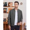 imageCOOFANDY Men Bomber Jacket Lightweight Casual Windbreaker Zip Up Coat Fashion Stylish Fall Jackets with PocketDark Grey