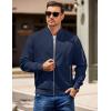imageCOOFANDY Men Bomber Jacket Lightweight Casual Windbreaker Zip Up Coat Fashion Stylish Fall Jackets with PocketNavy