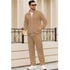 imageCOOFANDY Mens 2 Piece Tracksuit Casual Sweatsuits Full Zip Track Suits Jogging Athletic Suit SetsCamelKhakiTan