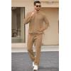 imageCOOFANDY Mens 2 Piece Tracksuit Casual Sweatsuits Full Zip Track Suits Jogging Athletic Suit SetsCamelKhakiTan