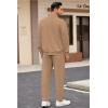 imageCOOFANDY Mens 2 Piece Tracksuit Casual Sweatsuits Full Zip Track Suits Jogging Athletic Suit SetsCamelKhakiTan