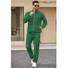 imageCOOFANDY Mens 2 Piece Tracksuit Casual Sweatsuits Full Zip Track Suits Jogging Athletic Suit SetsSage Green
