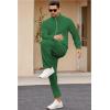 imageCOOFANDY Mens 2 Piece Tracksuit Casual Sweatsuits Full Zip Track Suits Jogging Athletic Suit SetsSage Green