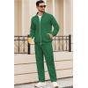 imageCOOFANDY Mens 2 Piece Tracksuit Casual Sweatsuits Full Zip Track Suits Jogging Athletic Suit SetsSage Green