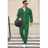 imageCOOFANDY Mens 2 Piece Tracksuit Casual Sweatsuits Full Zip Track Suits Jogging Athletic Suit SetsSage Green