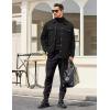 imageCOOFANDY Mens Casual Shirt Jacket Button Down Waffle Jacket Long Sleeve Sweater Jackets Quilted Shacket OvershirtBlack