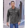 imageCOOFANDY Mens Casual Shirt Jacket Button Down Waffle Jacket Long Sleeve Sweater Jackets Quilted Shacket OvershirtMedium Grey