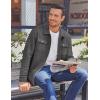 imageCOOFANDY Mens Casual Shirt Jacket Button Down Waffle Jacket Long Sleeve Sweater Jackets Quilted Shacket OvershirtMedium Grey