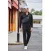 imageCOOFANDY Mens Casual Sweatsuit 2 Piece Athletic Full Zip Tracksuit Jacquard Jogging Set Fashion Jackets And Pants OutfitBlack