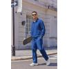imageCOOFANDY Mens Casual Sweatsuit 2 Piece Athletic Full Zip Tracksuit Jacquard Jogging Set Fashion Jackets And Pants OutfitBlue