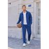 imageCOOFANDY Mens Casual Sweatsuit 2 Piece Athletic Full Zip Tracksuit Jacquard Jogging Set Fashion Jackets And Pants OutfitBlue