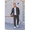 imageCOOFANDY Mens Casual Sweatsuit 2 Piece Athletic Full Zip Tracksuit Jacquard Jogging Set Fashion Jackets And Pants OutfitDark Grey