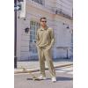 imageCOOFANDY Mens Casual Sweatsuit 2 Piece Athletic Full Zip Tracksuit Jacquard Jogging Set Fashion Jackets And Pants OutfitKhaki