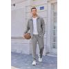 imageCOOFANDY Mens Casual Sweatsuit 2 Piece Athletic Full Zip Tracksuit Jacquard Jogging Set Fashion Jackets And Pants OutfitLight Grey Textile
