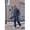 imageCOOFANDY Mens Casual Sweatsuit 2 Piece Athletic Full Zip Tracksuit Jacquard Jogging Set Fashion Jackets And Pants OutfitNavy Blue