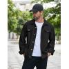 imageCOOFANDY Mens Cotton Denim Jacket Lightweight Trucker Jackets Casual Washed Jean JacketAblack