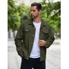 imageCOOFANDY Mens Cotton Denim Jacket Lightweight Trucker Jackets Casual Washed Jean JacketArmy Green