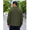 imageCOOFANDY Mens Cotton Denim Jacket Lightweight Trucker Jackets Casual Washed Jean JacketArmy Green