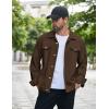 imageCOOFANDY Mens Cotton Denim Jacket Lightweight Trucker Jackets Casual Washed Jean JacketBrown