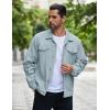 imageCOOFANDY Mens Cotton Denim Jacket Lightweight Trucker Jackets Casual Washed Jean JacketLight Blue