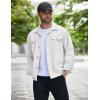 imageCOOFANDY Mens Cotton Denim Jacket Lightweight Trucker Jackets Casual Washed Jean JacketWhite