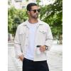 imageCOOFANDY Mens Cotton Denim Jacket Lightweight Trucker Jackets Casual Washed Jean JacketWhite