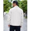 imageCOOFANDY Mens Cotton Denim Jacket Lightweight Trucker Jackets Casual Washed Jean JacketWhite