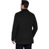 imageCOOFANDY Mens Double Breasted Pea Coat Winter Overcoat Short Trench Coat Notched CollarBlack
