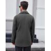 imageCOOFANDY Mens Double Breasted Pea Coat Winter Overcoat Short Trench Coat Notched CollarDark Grey