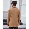 imageCOOFANDY Mens Double Breasted Pea Coat Winter Overcoat Short Trench Coat Notched CollarLight Tan