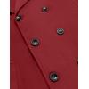 imageCOOFANDY Mens Double Breasted Pea Coat Winter Overcoat Short Trench Coat Notched CollarRed