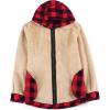 imageCOOFANDY Mens Flannel Fleece Jacket Sherpa Lined Shirt Jacket Plaid Zip Up Hoodie Soft Warm Coat with HoodBred Plaid