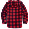 imageCOOFANDY Mens Flannel Fleece Jacket Sherpa Lined Shirt Jacket Plaid Zip Up Hoodie Soft Warm Coat with HoodBred Plaid