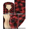 imageCOOFANDY Mens Flannel Fleece Jacket Sherpa Lined Shirt Jacket Plaid Zip Up Hoodie Soft Warm Coat with HoodBred Plaid