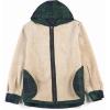 imageCOOFANDY Mens Flannel Fleece Jacket Sherpa Lined Shirt Jacket Plaid Zip Up Hoodie Soft Warm Coat with HoodDgreen Line
