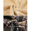 imageCOOFANDY Mens Flannel Fleece Jacket Sherpa Lined Shirt Jacket Plaid Zip Up Hoodie Soft Warm Coat with HoodDkhaki Line