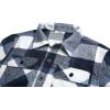 imageCOOFANDY Mens Flannel Jacket Long Sleeve Plaid Shirt Jackets Button Down Fleece Shacket Casual Fall Soft OutwearNavy Block