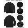 imageCOOFANDY Mens Flannel Jacket Long Sleeve Plaid Shirt Jackets Button Down Fleece Shacket Casual Fall Soft OutwearPure Black