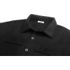 imageCOOFANDY Mens Flannel Jacket Long Sleeve Plaid Shirt Jackets Button Down Fleece Shacket Casual Fall Soft OutwearPure Black
